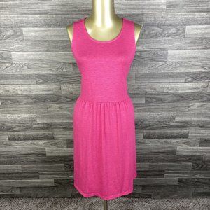 "NEW" OLD NAVY Round Neck Slip On Pink A-Line Knee Length Dress Women's Size L